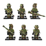 LEGO 6Pcs SWAT Wars Military Falcon Commandos WWII Army Soldiers Marine Corps