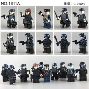 LEGO Military SWAT Police City Minifigs Model building Kits 2018 New Legoing Technic City Friends Police Figures