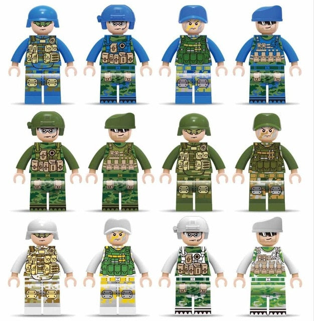 LEGO Military SWAT Police City Minifigs Model building Kits 2018 New Legoing Technic City Friends Police Figures