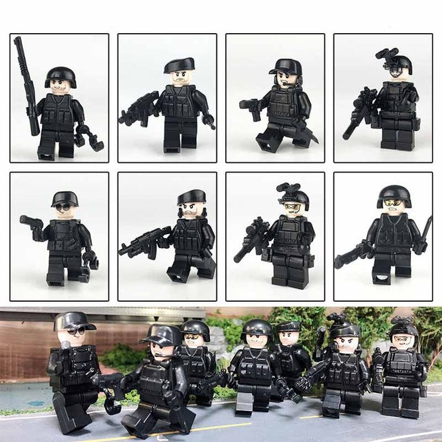 LEGO Military SWAT Police City Minifigs Model building Kits 2018 New Legoing Technic City Friends Police Figures