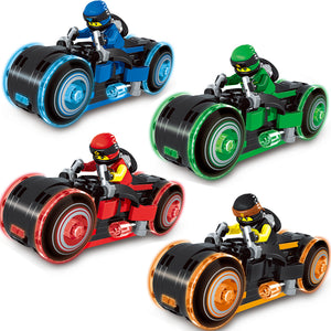 NINJAGO LEGO Ideas Tron Maste Legacy Light Cycles Motorcycles Building Blocks Sets Bricks Kids Toys Ninja Movie