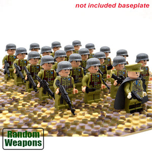 LEGO 21PCs/set WW2 Army Military Building Blocks German France Italy Japan Britain China Small Soldier Officer Weapons