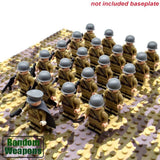 LEGO 21PCs/set WW2 Army Military Building Blocks German France Italy Japan Britain China Small Soldier Officer Weapons