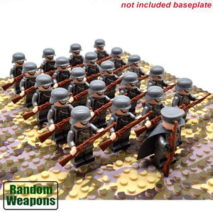 LEGO 21PCs/set WW2 Army Military Building Blocks German France Italy Japan Britain China Small Soldier Officer Weapons