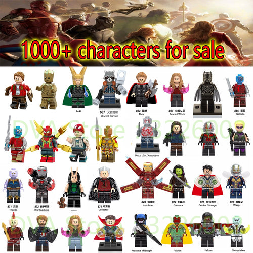 LEGO thor Marvel Avengers Infinity Wars Ant Iron Man spiderman Doctor Strange Loki Model Building Blocks Bricks Toys Figures