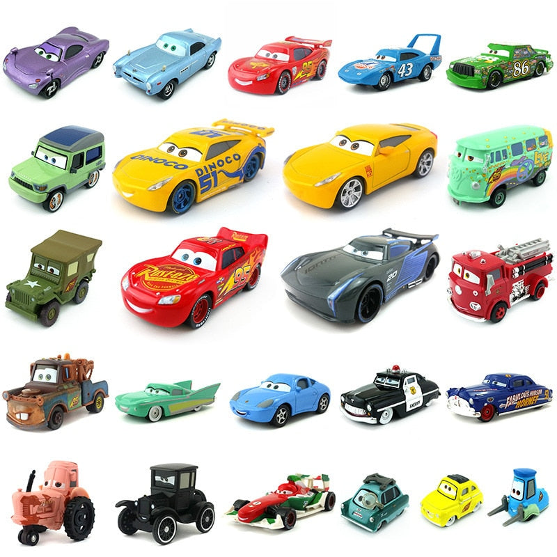 Disney Pixar Cars 27Styles Lightning McQueen Mater Jackson Storm Ramirez 1:55 Diecast Metal Alloy Model Toy Car Gift For Kids