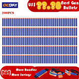 50/100/200 Pcs Lightweight EVA Bullet Darts Soft Gun Air Gun Bullets Darts For NERF N-Strike Series Blasters Kid For Toy Gun