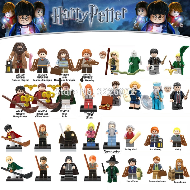 LEGO Harry Potter Action Figures Hermione Granger Ron Lord Voldemort Draco Malfoy