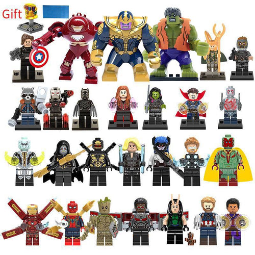 LEGO 27pcs/lot Super Heroes lEGOED Marvel Avengers Infinity War Thanos Hulk Iron Man Spiderman