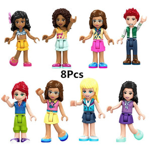 LEGO 8Pcs Fairy Tale Princess Girl Model Building Doll Figures Bricks Blocks Kid Friends Children Toys