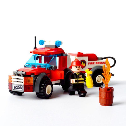 LEGO 122pcs/set DIY Fire Fighting Truck Assemble Building Blocks Bricks Toys Children Educational Toy Kids Gifts