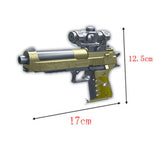 DIY Building Blocks Toy Gun Beretta and Gunsight Assembly Toy Puzzle Model Can Fire Bullets