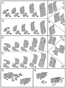 DIY Building Blocks Toy Gun Beretta and Gunsight Assembly Toy Puzzle Model Can Fire Bullets