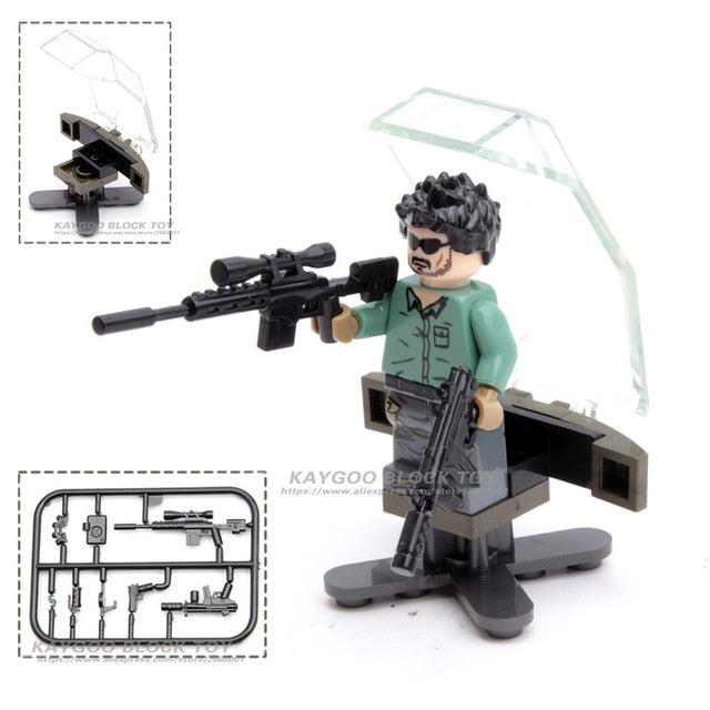 LEGO City Police Military Swat Gun Weapons Pack Army soldiers Figure with Weapon building blocks