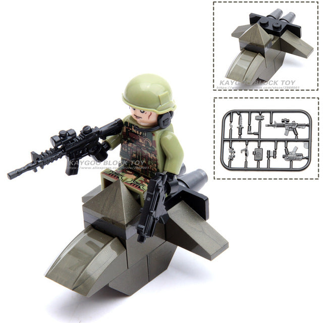 LEGO City Police Military Swat Gun Weapons Pack Army soldiers Figure with Weapon building blocks