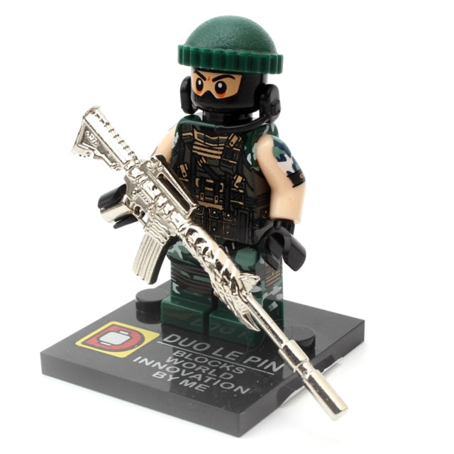 LEGO City Police Military Swat Gun Weapons Pack Army soldiers Figure with Weapon building blocks