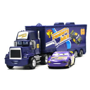 Disney Pixar Cars 2 3 Car Toys 2Pcs/Set McQueen Mack Uncle Jimmy The King Jackson Storm 1:55 Diecast Metal Alloy Model Toys Boys