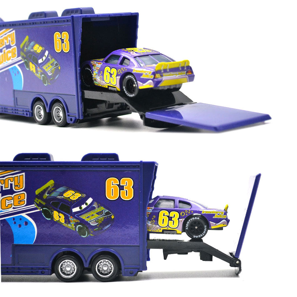 Disney Pixar Cars 2 3 Car Toys 2Pcs/Set McQueen Mack Uncle Jimmy The King Jackson Storm 1:55 Diecast Metal Alloy Model Toys Boys