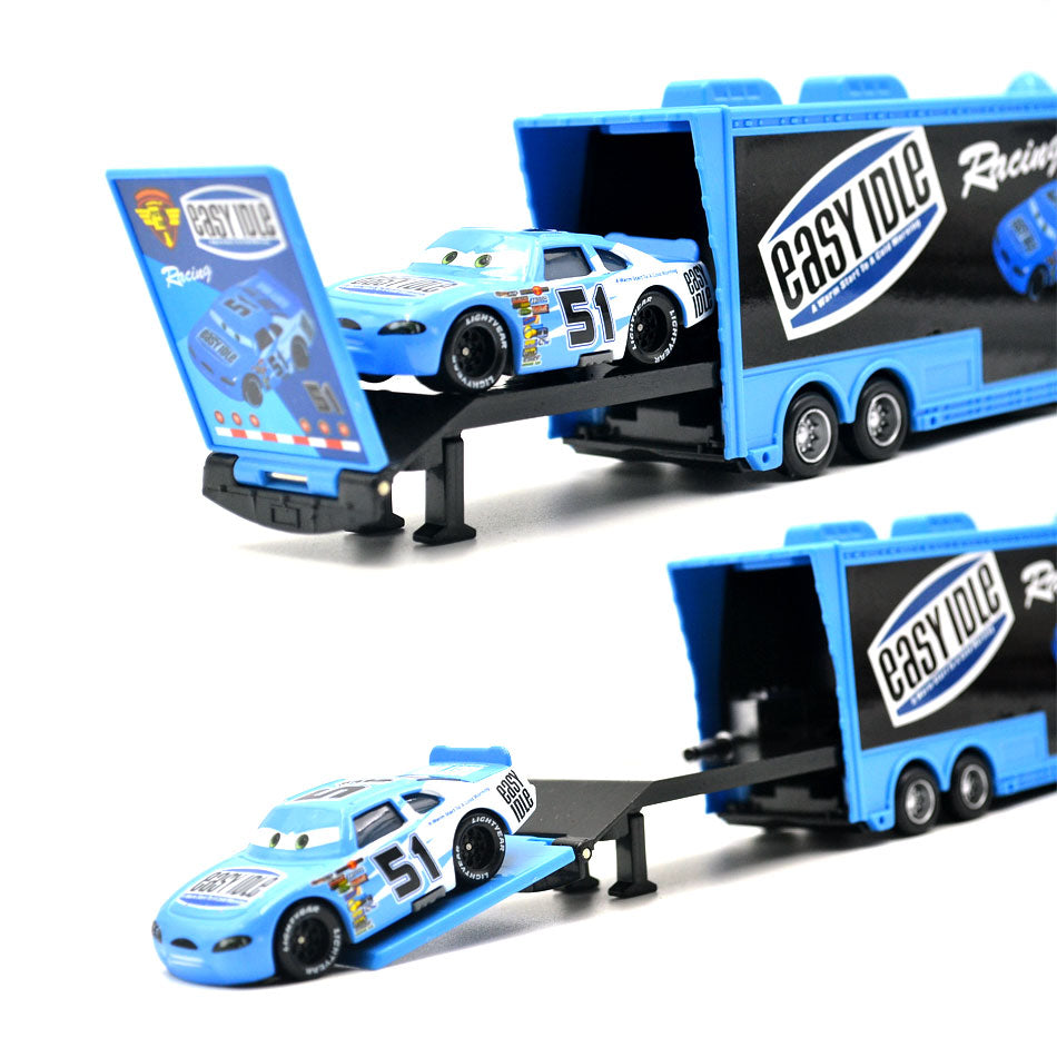 Disney Pixar Cars 2 3 Car Toys 2Pcs/Set McQueen Mack Uncle Jimmy The King Jackson Storm 1:55 Diecast Metal Alloy Model Toys Boys