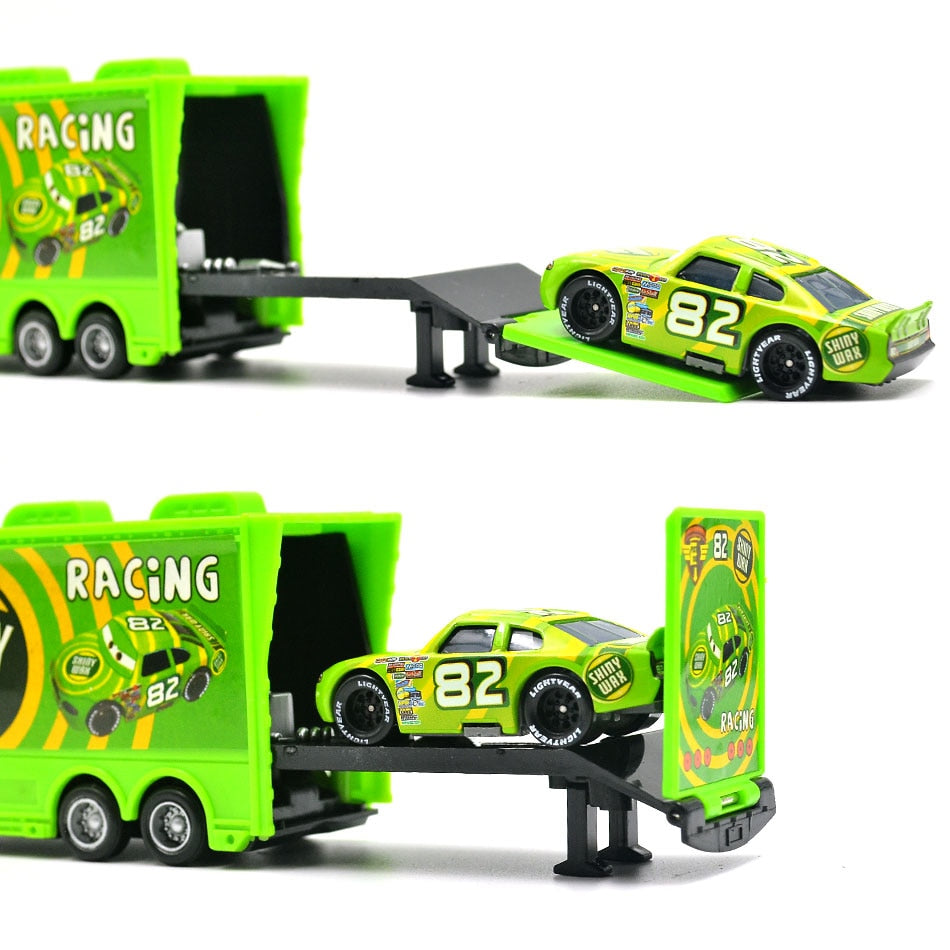 Disney Pixar Cars 2 3 Car Toys 2Pcs/Set McQueen Mack Uncle Jimmy The King Jackson Storm 1:55 Diecast Metal Alloy Model Toys Boys