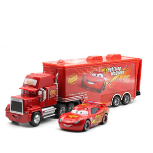 Disney Pixar Cars 2 3 Car Toys 2Pcs/Set McQueen Mack Uncle Jimmy The King Jackson Storm 1:55 Diecast Metal Alloy Model Toys Boys