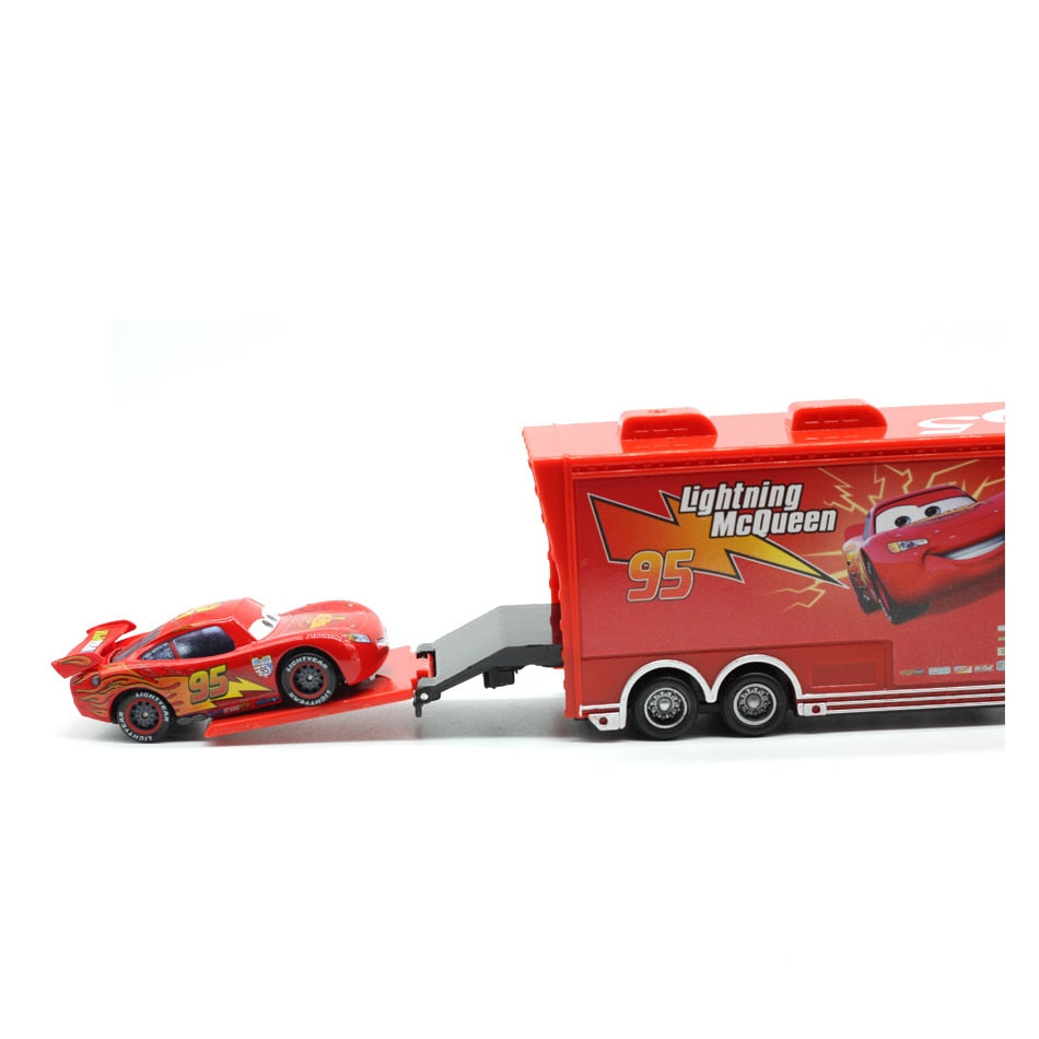 Disney Pixar Cars 2 3 Car Toys 2Pcs/Set McQueen Mack Uncle Jimmy The King Jackson Storm 1:55 Diecast Metal Alloy Model Toys Boys