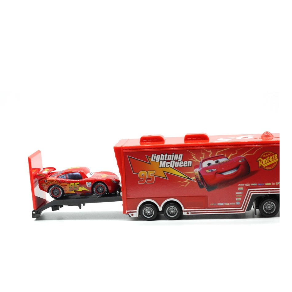 Disney Pixar Cars 2 3 Car Toys 2Pcs/Set McQueen Mack Uncle Jimmy The King Jackson Storm 1:55 Diecast Metal Alloy Model Toys Boys