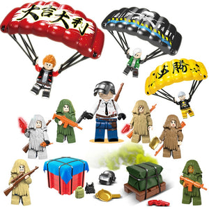 LEGO 6Pcs/Lot PUBG Playerunknown's Battlegrounds Military Army Weapons Building Blocks Set Kids Classic Model Toys