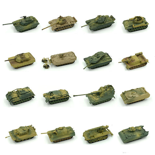 1:72 4D Plastic Assemble Tank Kits World War II Model Puzzle Assembling Military Sand Table Toys