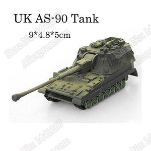 1:72 4D Plastic Assemble Tank Kits World War II Model Puzzle Assembling Military Sand Table Toys