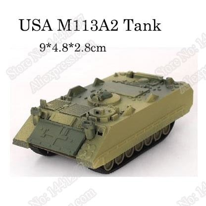 1:72 4D Plastic Assemble Tank Kits World War II Model Puzzle Assembling Military Sand Table Toys