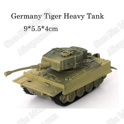 1:72 4D Plastic Assemble Tank Kits World War II Model Puzzle Assembling Military Sand Table Toys