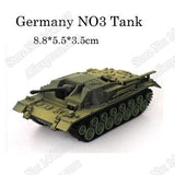 1:72 4D Plastic Assemble Tank Kits World War II Model Puzzle Assembling Military Sand Table Toys