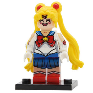 LEGO JP Anime Naruto Hatsune Miku Figure Mazinger Z Set Doraemon Catoon Building Blocks Model Kits Bricks Toy