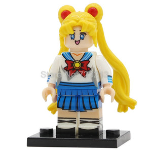 LEGO JP Anime Naruto Hatsune Miku Figure Mazinger Z Set Doraemon Catoon Building Blocks Model Kits Bricks Toy