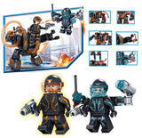 LEGO 4sets/lot Police City War X-Agents Armor Car Model Mech Robot