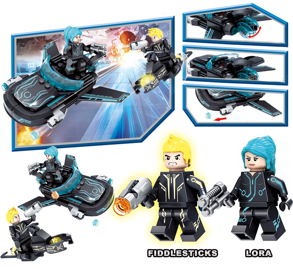 LEGO 4sets/lot Police City War X-Agents Armor Car Model Mech Robot