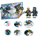 LEGO 4sets/lot Police City War X-Agents Armor Car Model Mech Robot