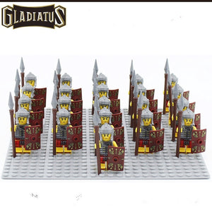 LEGO 21pcs/lot Crusader Rome Commander Soldiers Medieval Knights Army Group toys figure c