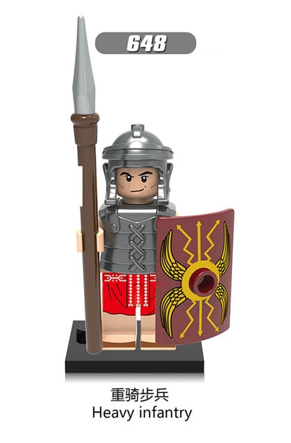 LEGO 21pcs/lot Crusader Rome Commander Soldiers Medieval Knights Army Group toys figure c