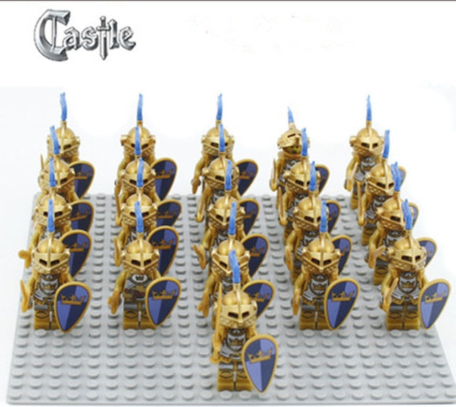 LEGO 21pcs/lot Crusader Rome Commander Soldiers Medieval Knights Army Group toys figure c