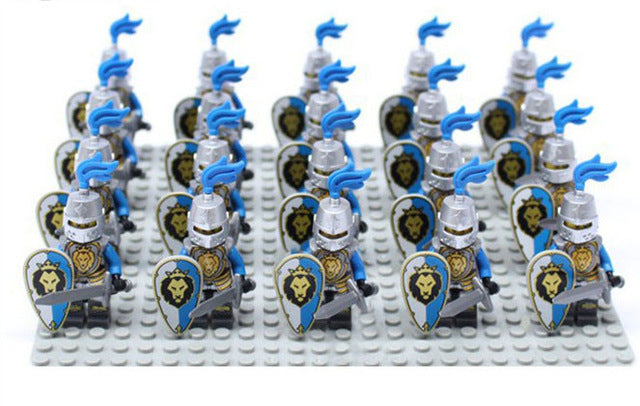 LEGO 21pcs/lot Crusader Rome Commander Soldiers Medieval Knights Army Group toys figure c