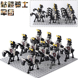 LEGO 42PCS/LOT Skeleton Knights Medieval Castle Knights Skeleton Knights