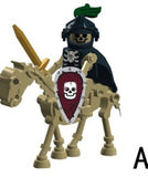 LEGO 42PCS/LOT Skeleton Knights Medieval Castle Knights Skeleton Knights