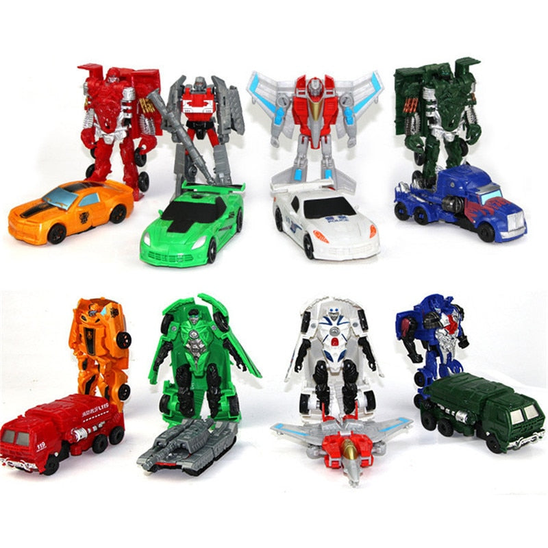 LEGOMini Transformation Cars Kid  Robot Car Toys Transformer's Gift