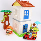 Second Floor House Delivery man Furniture Toys Blocks Building DIY Creative Bricks Baby Toys Educational