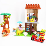 Second Floor House Delivery man Furniture Toys Blocks Building DIY Creative Bricks Baby Toys Educational