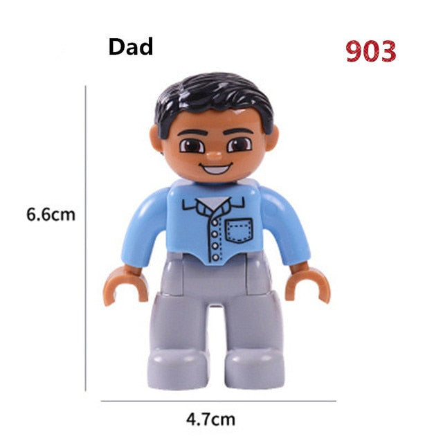 Second Floor House Delivery man Furniture Toys Blocks Building DIY Creative Bricks Baby Toys Educational