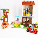 Second Floor House Delivery man Furniture Toys Blocks Building DIY Creative Bricks Baby Toys Educational