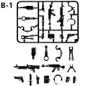 LEGO Weapon Pack MOC Guns Military Swat Team Building Blocks City Policed Soldiers WW2